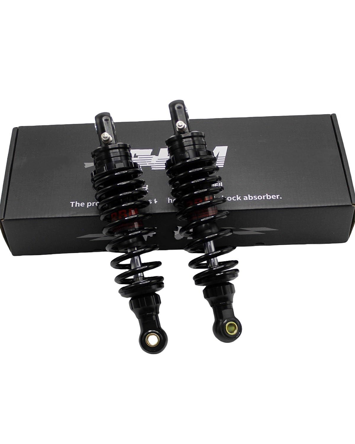 Federbein 220 Mm Für Mavericks N-Serie, Modifikation des Hinteren Stoßdämpfers, Einstellbare Härte, Hydraulischer Stoßdämpfer Am Hinteren Tank Stoßdämpfer Dämpfer(Black 250mm) von MNNZHG