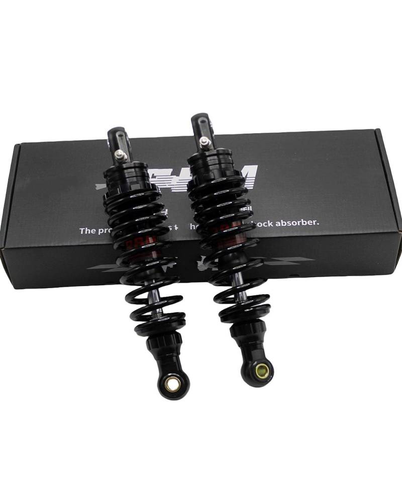 Federbein 220 Mm Für Mavericks N-Serie, Modifikation des Hinteren Stoßdämpfers, Einstellbare Härte, Hydraulischer Stoßdämpfer Am Hinteren Tank Stoßdämpfer Dämpfer(Black 250mm) von MNNZHG