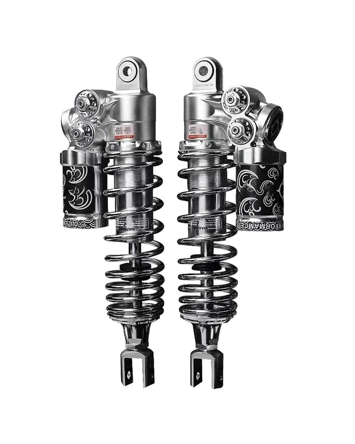 Federbein 270/310/285/325mm Für NIU NQI N1S Ninebot E110P E300P E200p Motorrad Hinten Stoßdämpfer Vorspannung Dämpfung Einstellbar Stoßdämpfer Dämpfer(Silver 325MM Fork) von MNNZHG