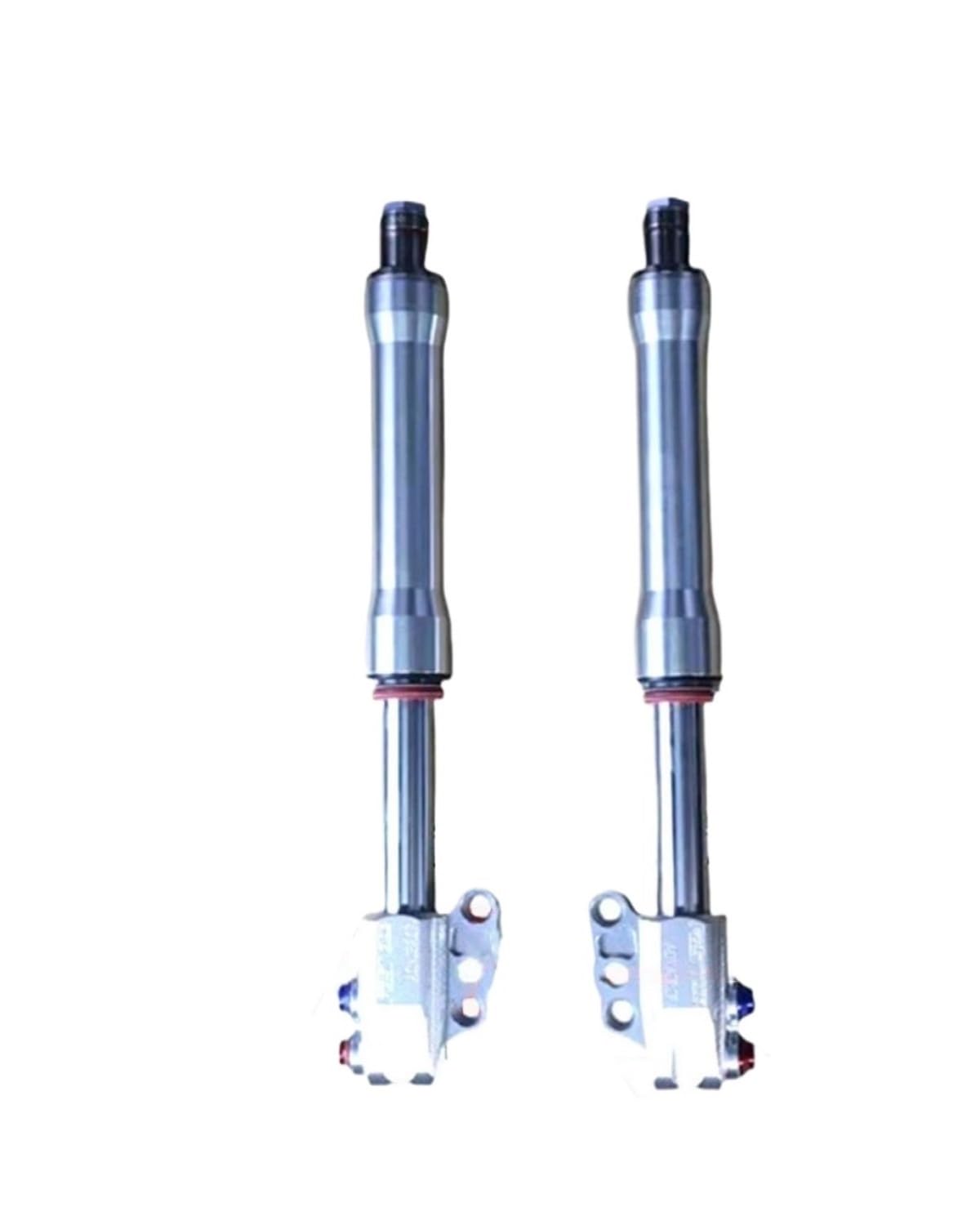 Federbein 30/31/33 Core 400mm Für Yamaha RSZ Force NIU N1S U + B Ninebot Elektrische Roller Ändern Motorrad Invertiert Front Stoßdämpfer Stoßdämpfer Dämpfer(33 core 400mm Silver) von MNNZHG