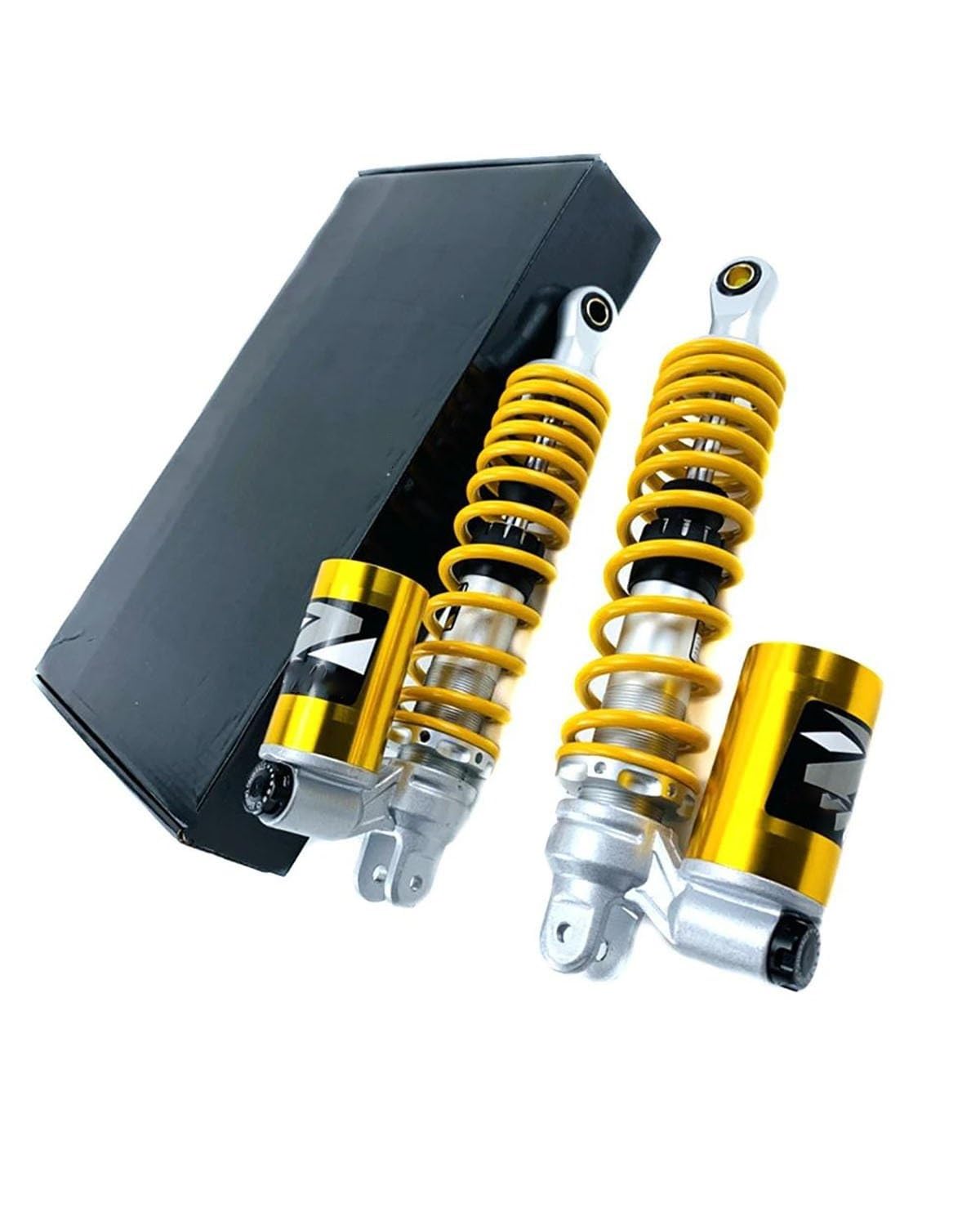 Federbein 320/340/360mm Für Yamaha Roller Nmax Nvx Aerox155 Xmax300 Pcx150 Pgo Gtr125 Motorrad Hinten Invertiert Schocks Universal Stoßdämpfer Dämpfer(320mm Yellow) von MNNZHG