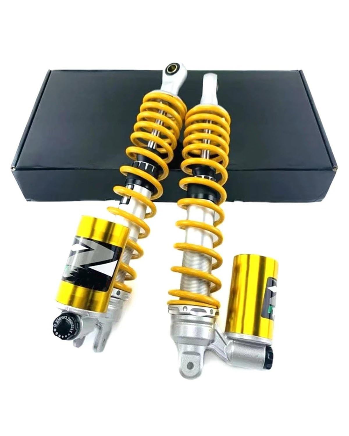 Federbein 320/340/360mm Für Yamaha Roller Nmax Nvx Aerox155 Xmax300 Pcx150 Pgo Gtr125 Motorrad Hinten Invertiert Schocks Universal Stoßdämpfer Dämpfer(360mm Yellow) von MNNZHG