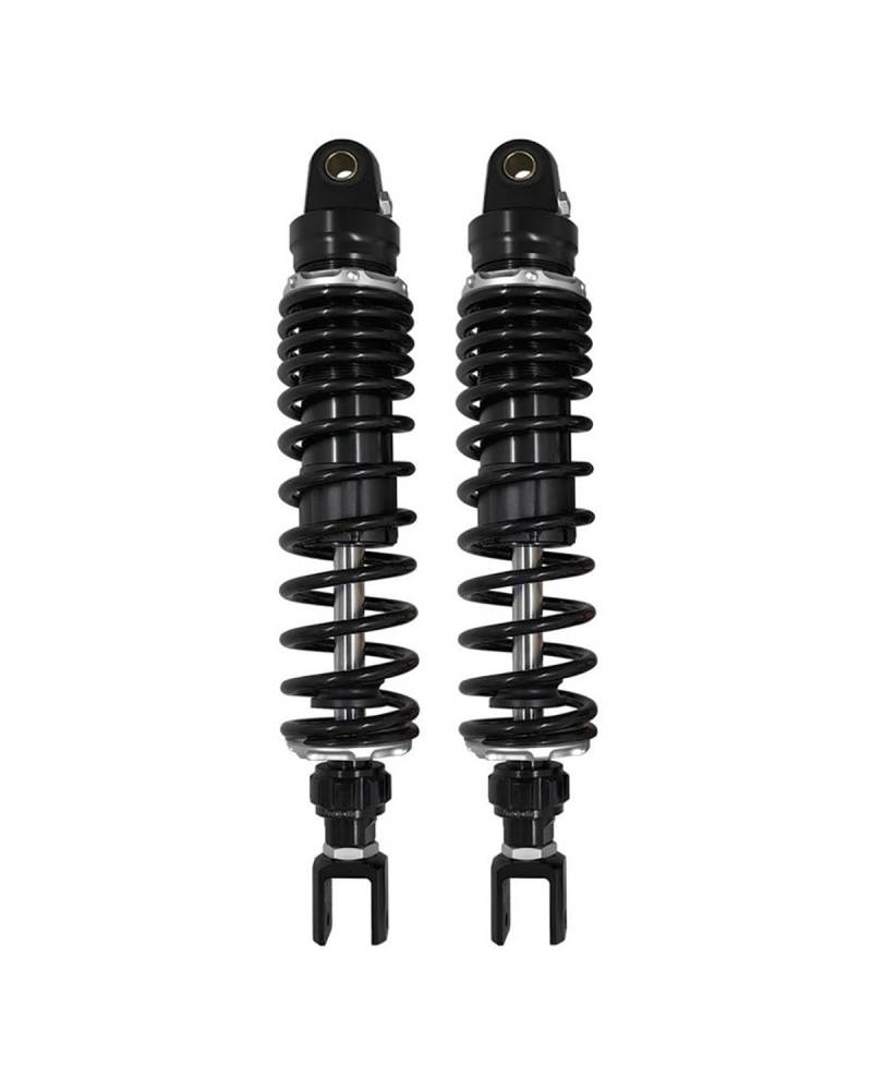 Federbein 320mm Schlitz Dicker Motorrad Stoßdämpfer Puffer Retro Dämpfung Einstellung Hydraulische Modifikation Lifan Motor Fahrzeug Stoßdämpfer Dämpfer(Black 320mm Bottom Slit) von MNNZHG