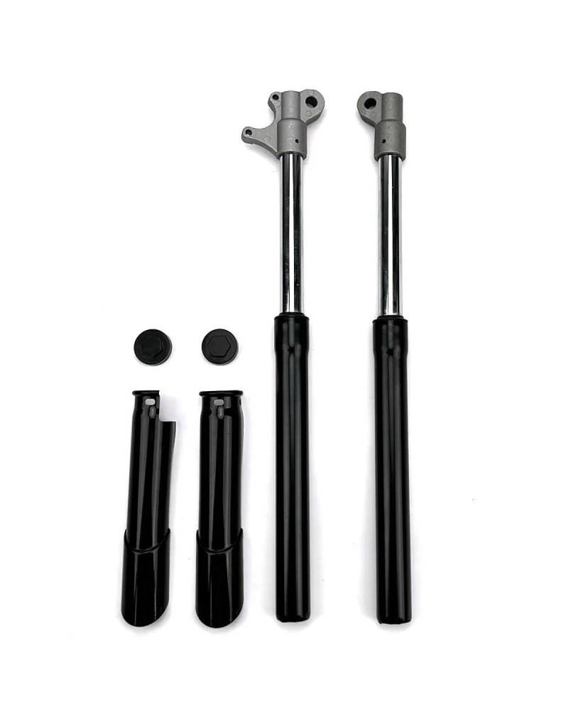 Federbein 535 Mm Für Kleine Apollo Mini Moto Offroad-Dirt-Pit-Bike-Stoßdämpfer, 1 Paar Motorrad-Vorderradgabel, Umgedrehter Stoßdämpfer Mit Abdeckung Stoßdämpfer Dämpfer(Black) von MNNZHG