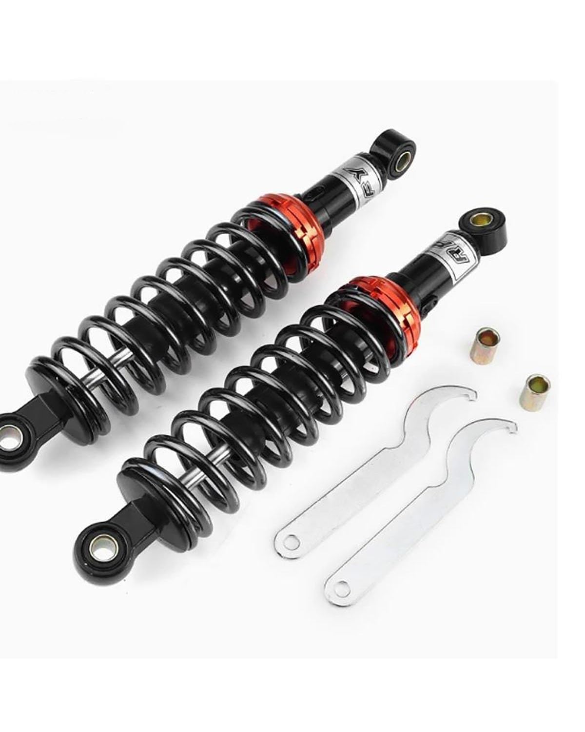 Federbein Für CG125 GN125 Für Suzuki Für Yamaha Elektrische Fahrrad Kalb Stoßdämpfer Motorrad Auto 280mm 320mm Hinten Stoßdämpfer Stoßdämpfer Dämpfer(Pair of Black 320MM) von MNNZHG