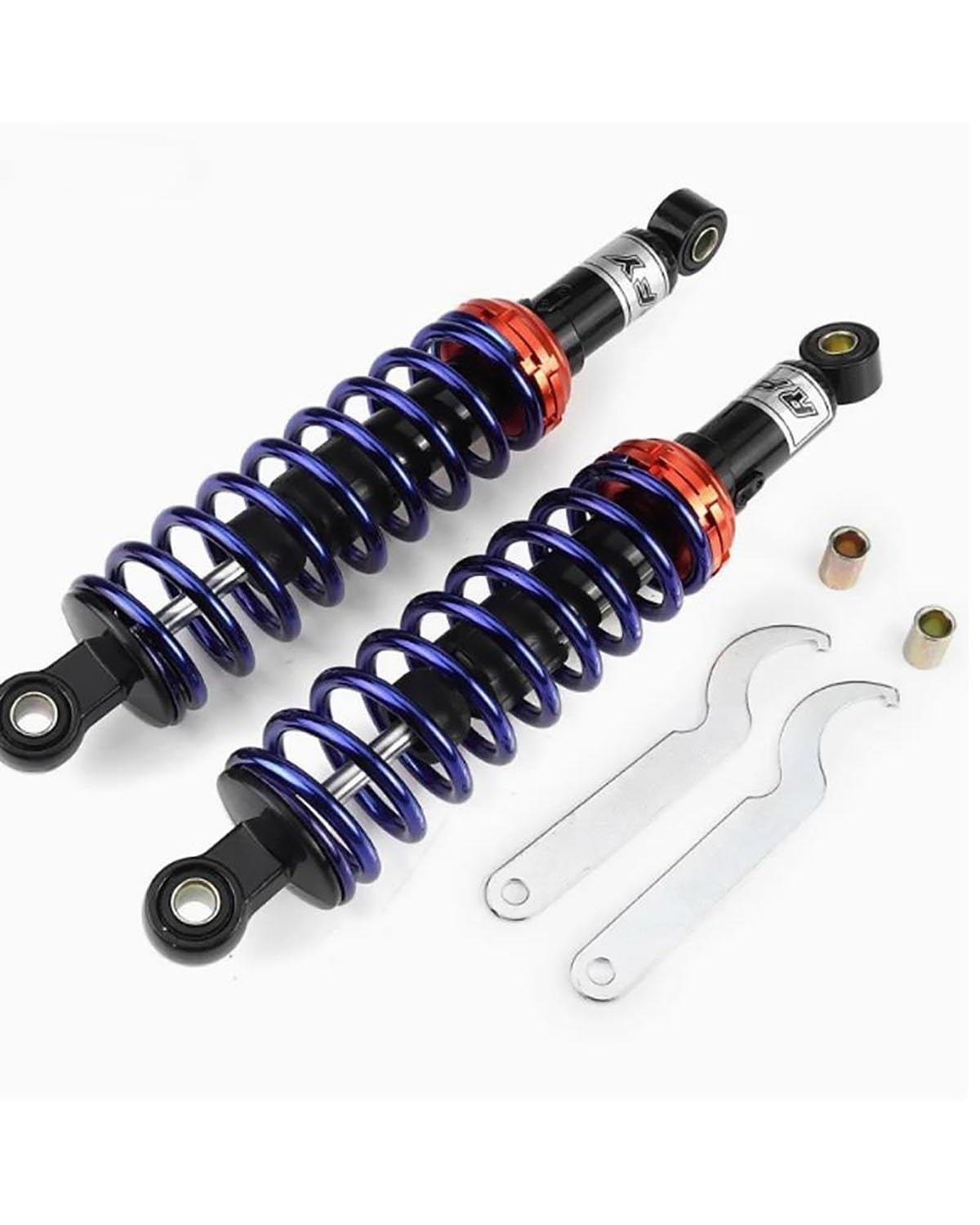 Federbein Für CG125 GN125 Für Suzuki Für Yamaha Elektrische Fahrrad Kalb Stoßdämpfer Motorrad Auto 280mm 320mm Hinten Stoßdämpfer Stoßdämpfer Dämpfer(Pair of Blue 320 M) von MNNZHG