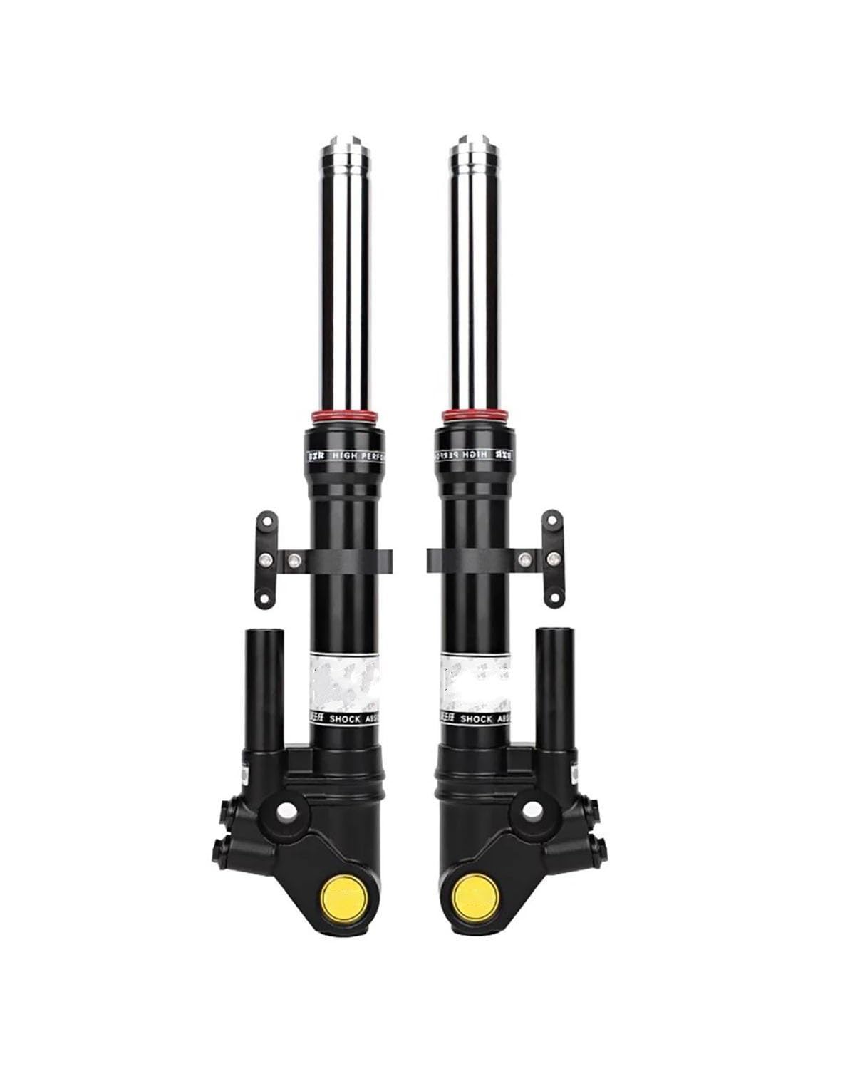 Federbein Für Cygnus-X NIU N1S U+B Ninebot E-Motorrad Scooter 33core 385mm Bis 420mm Vorspannung Einstellbar Frontstoßdämpfer Universal Stoßdämpfer Dämpfer(33core 385MM Black) von MNNZHG
