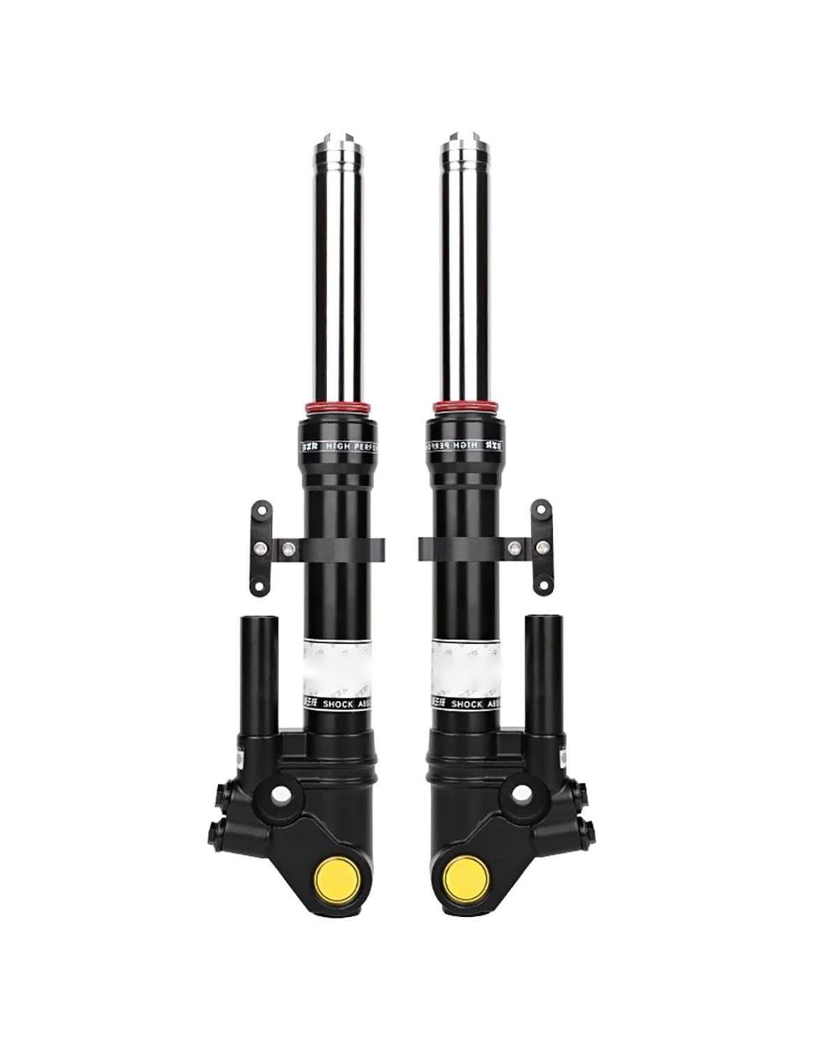 Federbein Für Cygnus-X NIU N1S U+B Ninebot E-Motorrad Scooter 33core 385mm Bis 420mm Vorspannung Einstellbar Frontstoßdämpfer Universal Stoßdämpfer Dämpfer(33core 420MM Black) von MNNZHG