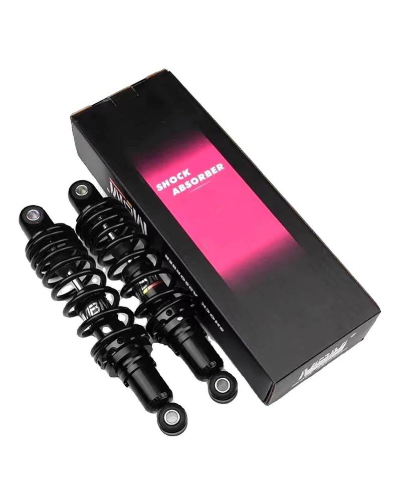 Federbein Für Dirt Bike Pit Bike Quad ATV Roller RSZ Jog NIU Ninebot 270mm 300mm Hinten Stoßdämpfer Motorrad Hinten Suspension Universal Stoßdämpfer Dämpfer(300MM Black 1pair) von MNNZHG