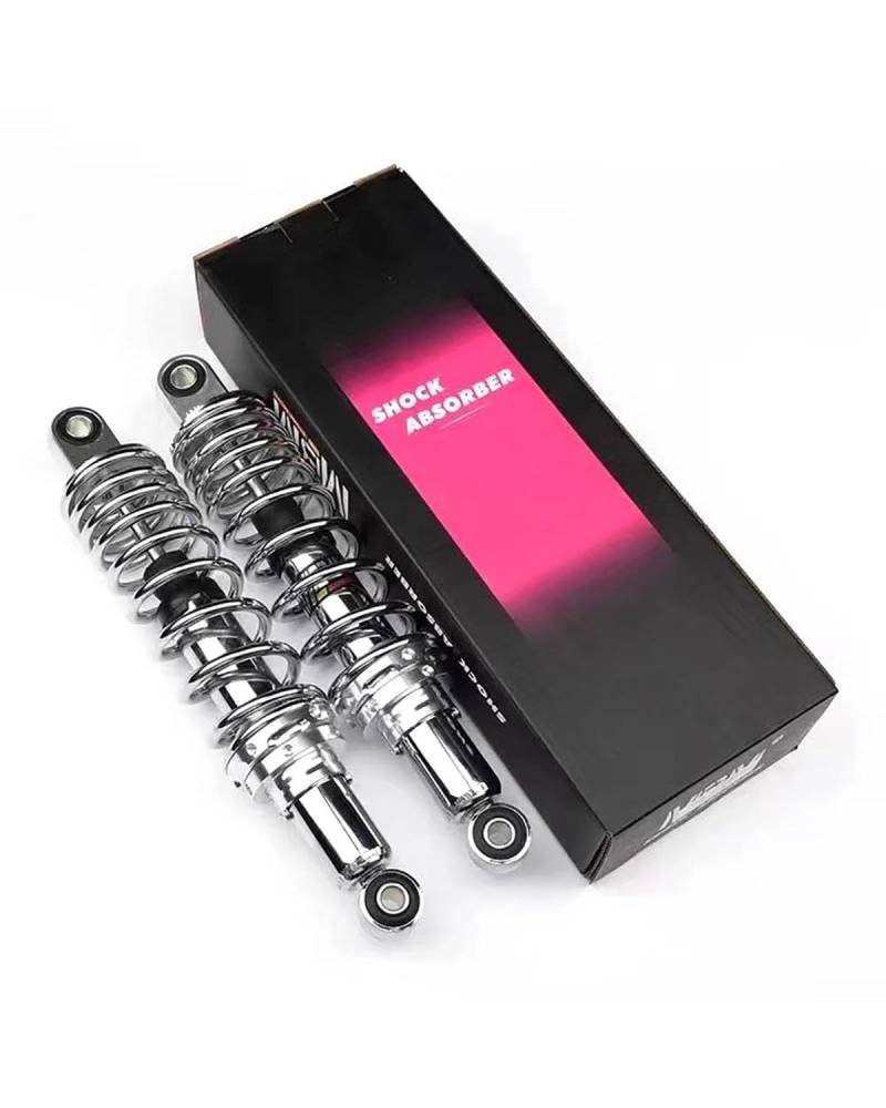 Federbein Für Dirt Bike Pit Bike Quad ATV Roller RSZ Jog NIU Ninebot 270mm 300mm Hinten Stoßdämpfer Motorrad Hinten Suspension Universal Stoßdämpfer Dämpfer(300MM Silver 1pair) von MNNZHG