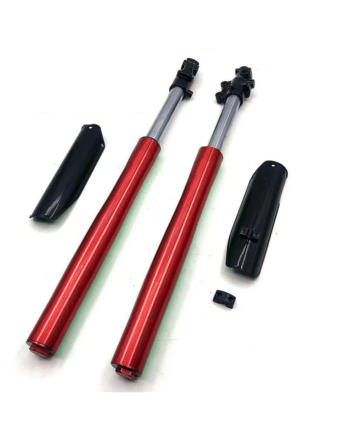 Federbein Für Dirt Pit Bike CRF KLX Mit Schutz Abdeckung 710MM Vorne Invertiert Gabel Stoßdämpfung 45MM/48MM Stoßdämpfer Dämpfer(RED 12MM AXLE Hole) von MNNZHG