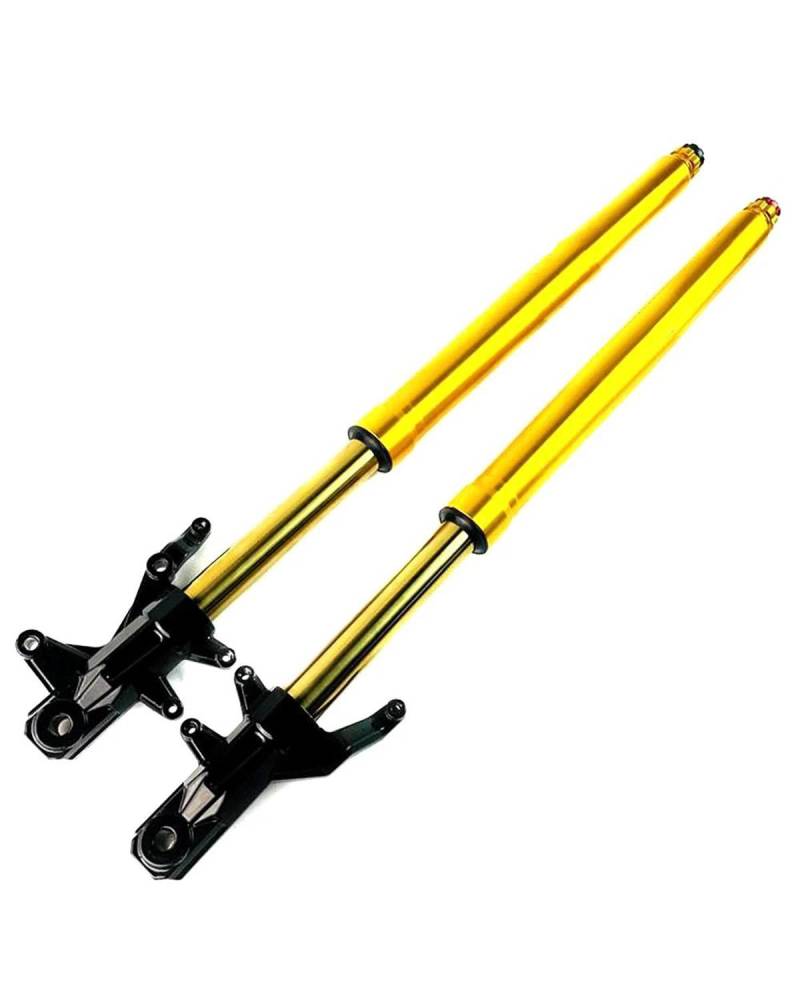 Federbein Für MSX125 SF Für M3 Für M5 M6 Z6 Electric Monkey 720mm Motorrad-Vorderradgabel, Doppelt Verstellbar, Verlängerter Vorderer Stoßdämpfer Stoßdämpfer Dämpfer(720mm Gold) von MNNZHG