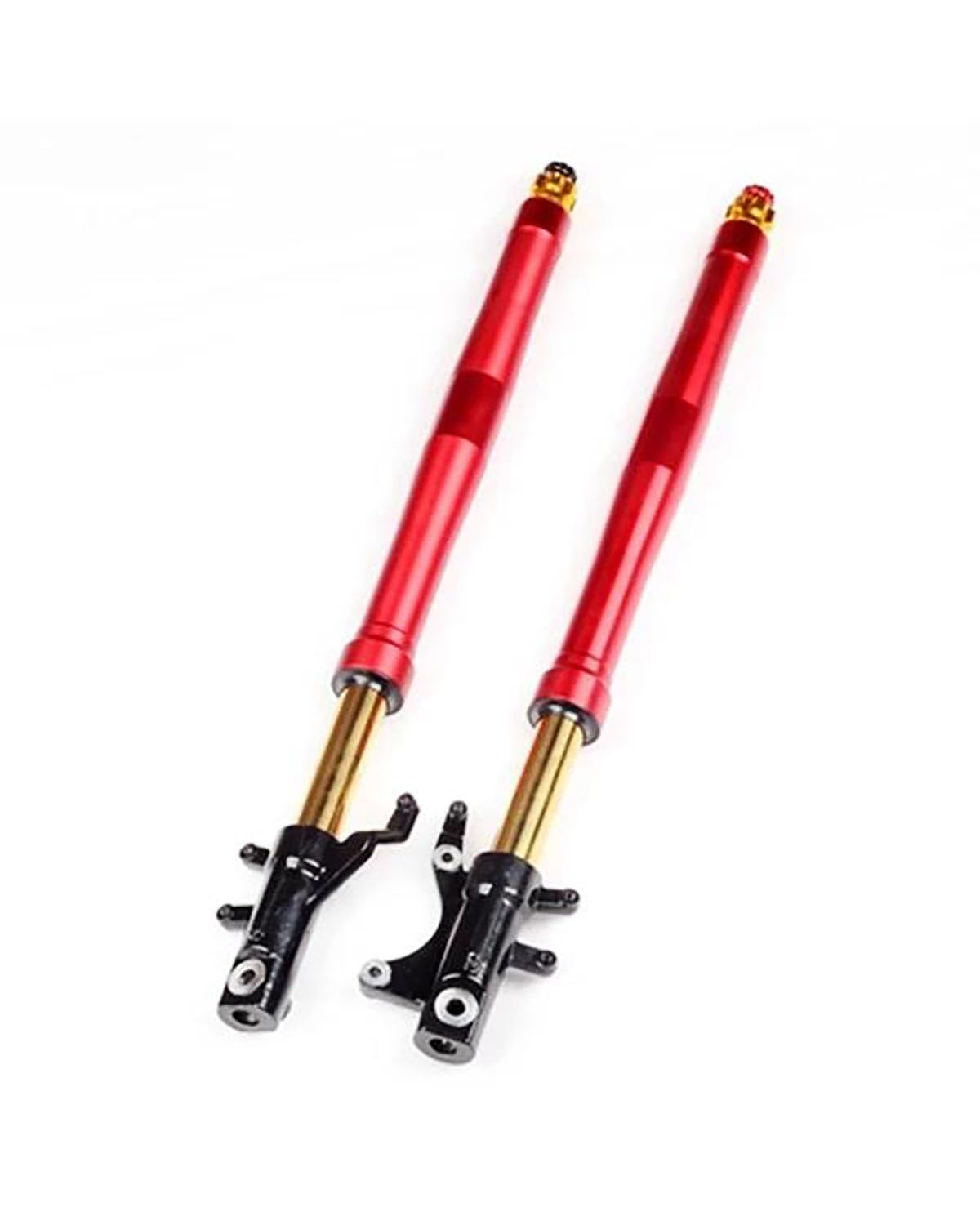 Federbein Für Msx125 Für M3 Für M5 Andere Electric Monkey Motorrad 665mm 715mm Doppelt Verstellbare Vorderradgabel Hydraulischer Stoßdämpfer Vorne Stoßdämpfer Dämpfer(665mm Red) von MNNZHG