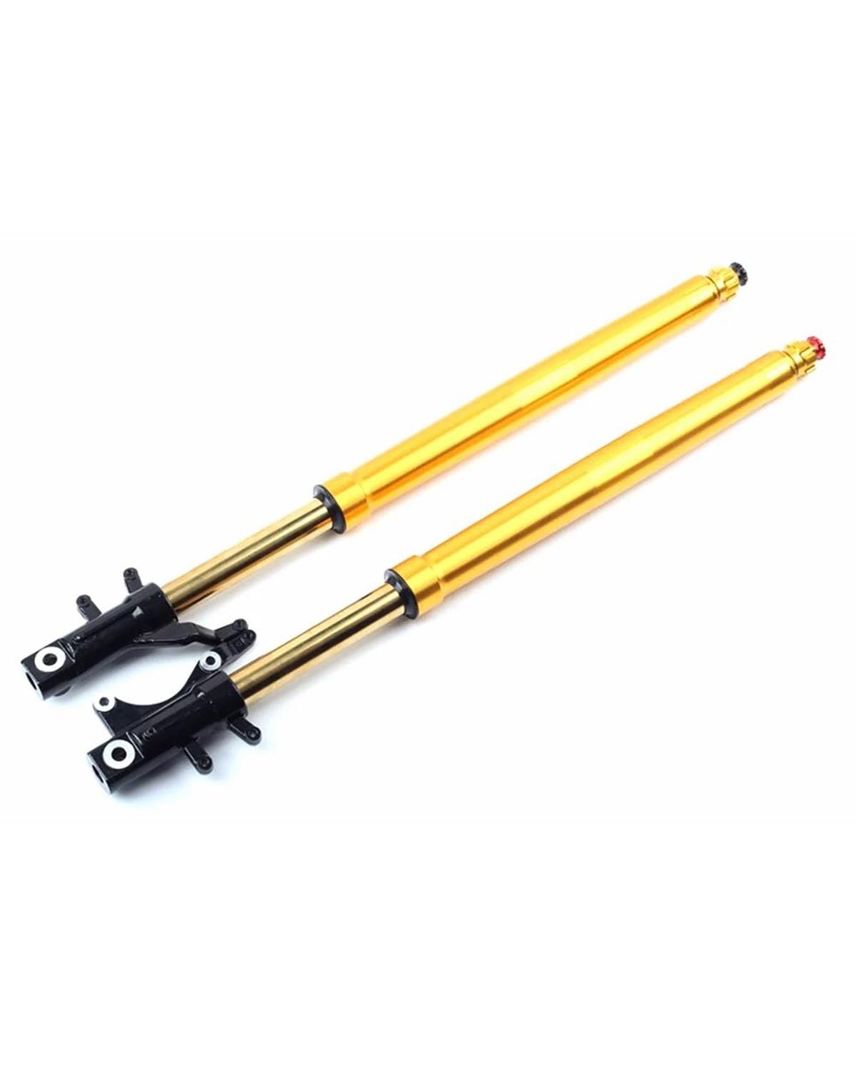 Federbein Für Msx125 Für M3 Für M5 Andere Electric Monkey Motorrad 665mm 715mm Doppelt Verstellbare Vorderradgabel Hydraulischer Stoßdämpfer Vorne Stoßdämpfer Dämpfer(715mm Golde) von MNNZHG