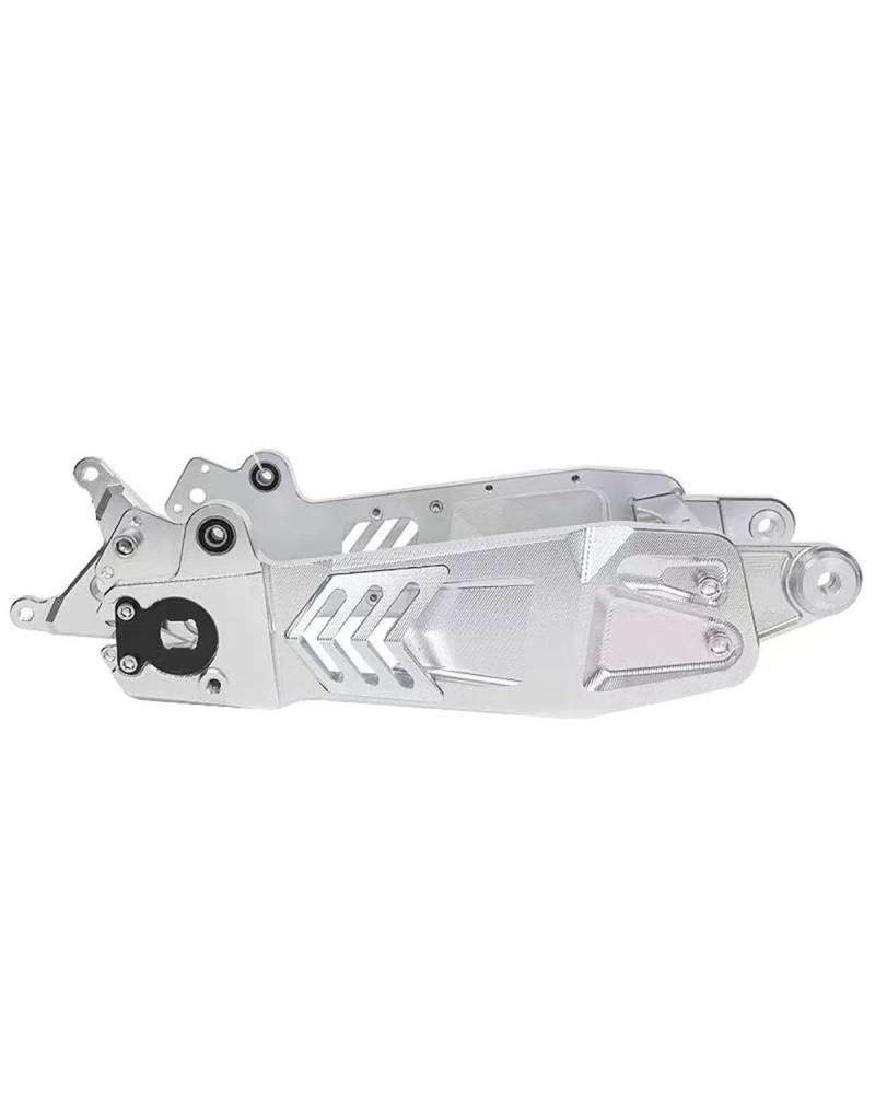 Federbein Für NIU N1S Ninebot E/N/M E-Motorrad Hinterradaufhängung Flachgabel Scheibenbremsen Set CNC Schwinge Stoßdämpfer Bremssattel/Scheibe Stoßdämpfer Dämpfer(Swing Arm Silver) von MNNZHG