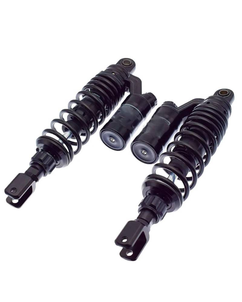 Federbein Für Yamaha BWS NMAX Aerox155 Für Xmax Pcx125 Roller 320mm-360mm Motorrad Hinten Stoßdämpfer Dämpfung Einstellbare Universal Stoßdämpfer Dämpfer(Black 320mm 1pair) von MNNZHG