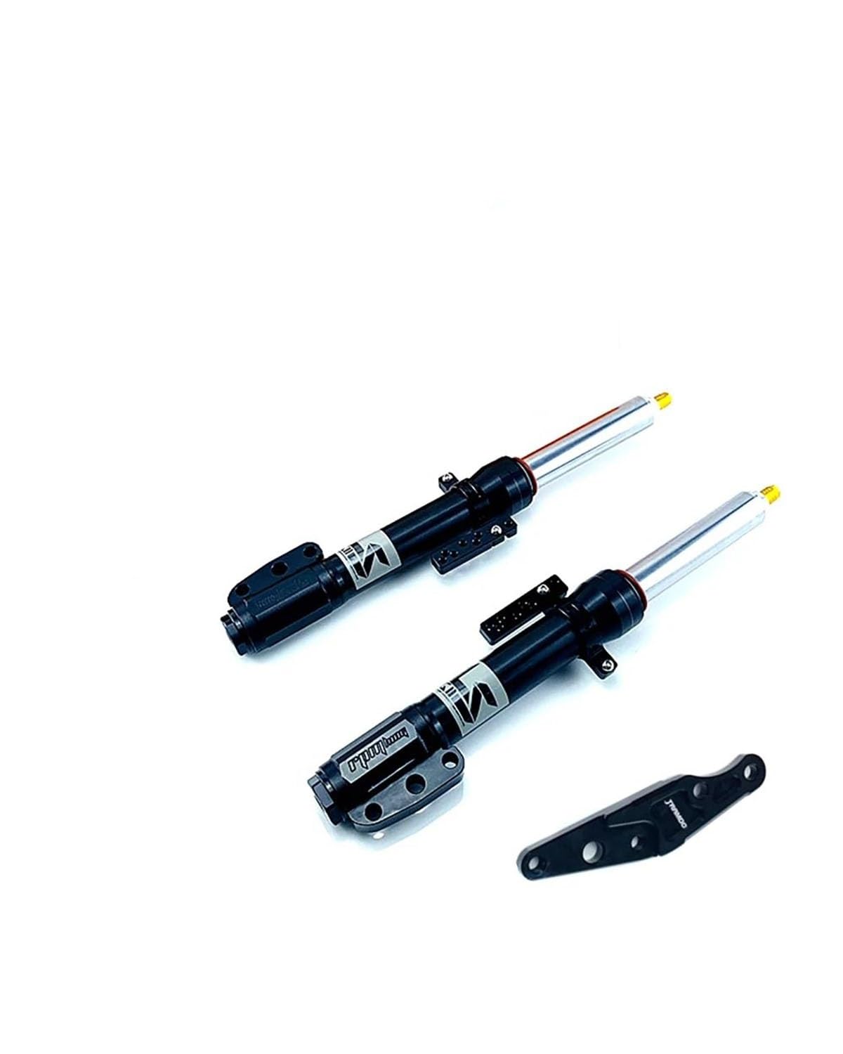 Federbein Für Yamaha Cygnus-X BWS125 FORCE155 NIU N1S U + B Ninebot E200P Roller 33core 385mm/400mm Motorrad Vorne Stoßdämpfer Stoßdämpfer Dämpfer(400mm Black 1pair) von MNNZHG