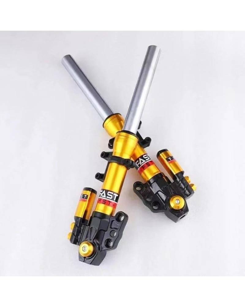 Federbein Für Yamaha Force RSZ Jog Cygnus-ZR NIU 30/33MM 380/400/420mm E-Motorrad Roller Front Suspension Hydraulische Front Stoßdämpfer Stoßdämpfer Dämpfer(33Core 400mm golden) von MNNZHG