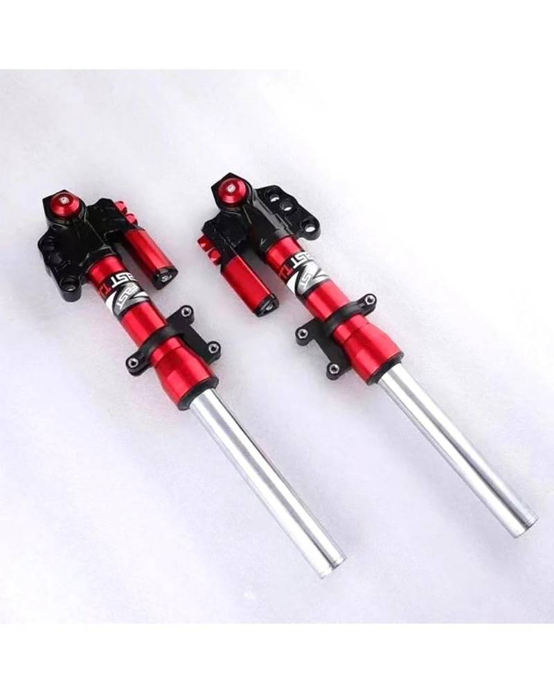 Federbein Für Yamaha Force RSZ Jog Cygnus-ZR NIU 30/33MM 380/400/420mm E-Motorrad Roller Front Suspension Hydraulische Front Stoßdämpfer Stoßdämpfer Dämpfer(33Core 400mm red) von MNNZHG