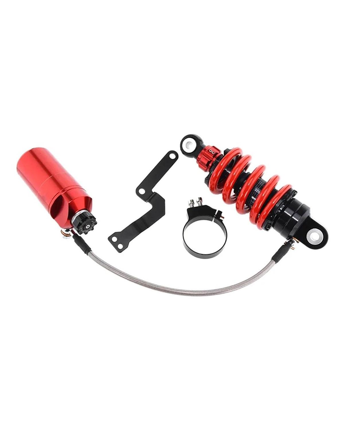 Federbein Für Yamaha Für Suzuki 205mm 235mm Motorrad Hinten Dämpfung Einstellung Eingebaute Hydraulische Airbag Stoßdämpfer Stoßdämpfer Dämpfer(205mm Red) von MNNZHG