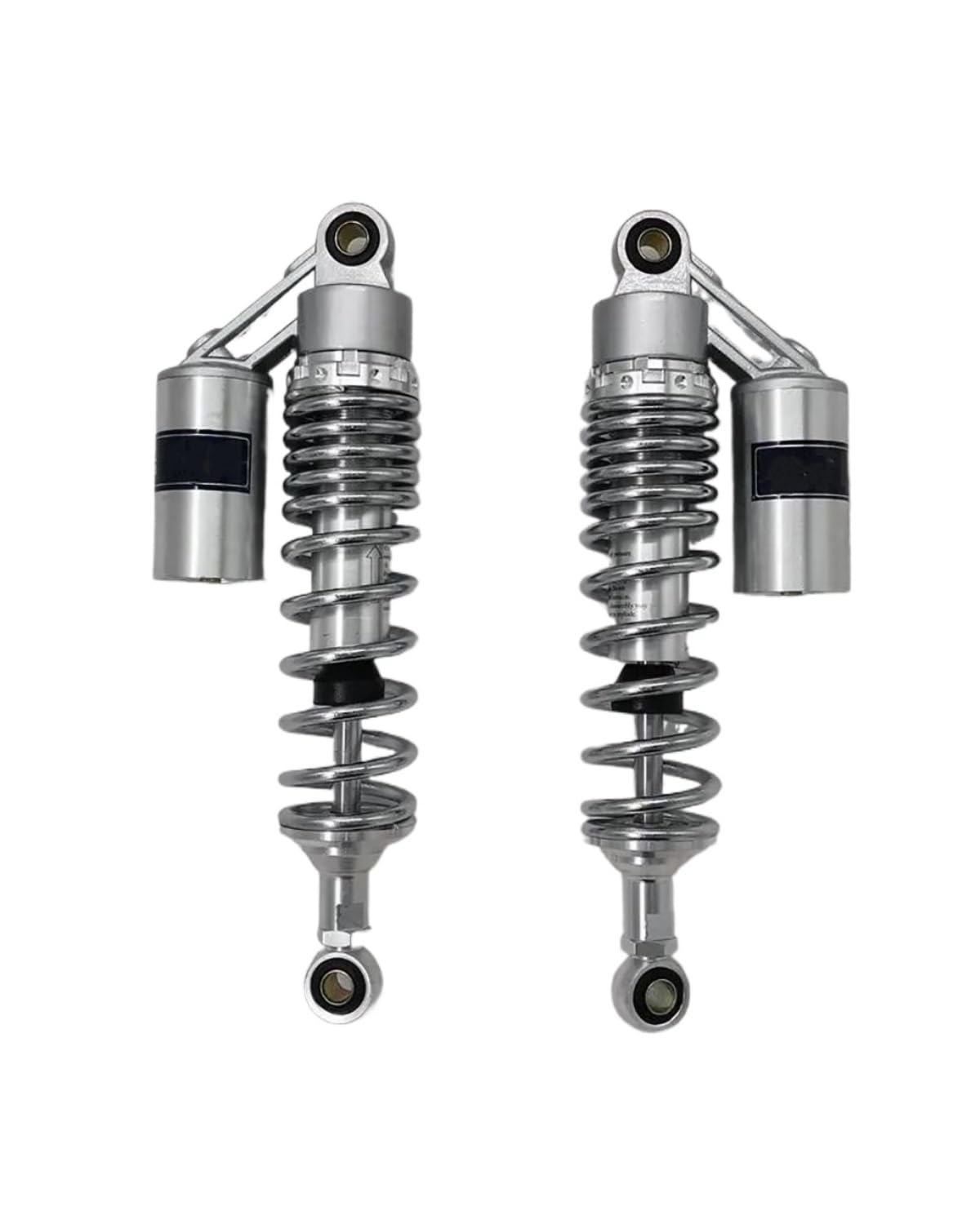 Federbein Für Yamaha Für Suzuki Chrom Schwarz Goldene Universal 320mm /330mm/340mm/350mm/360mm Motorrad Stoßdämpfer Stoßdämpfer Dämpfer(340mm Chrome) von MNNZHG