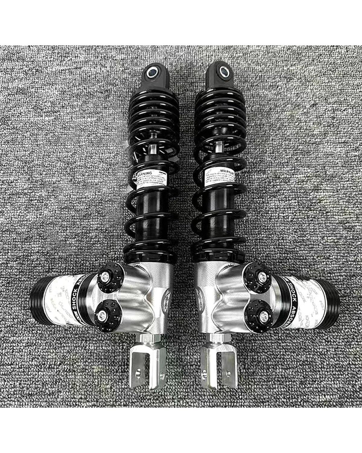 Federbein Für Yamaha Für Xmax NMAX Aerox RSZ NIU Ninebot Scooter Dirt Bike ATV Quad 290/320mm Motorrad Invert Hinten Stoßdämpfer Suspension Stoßdämpfer Dämpfer(320MM Silver Black) von MNNZHG