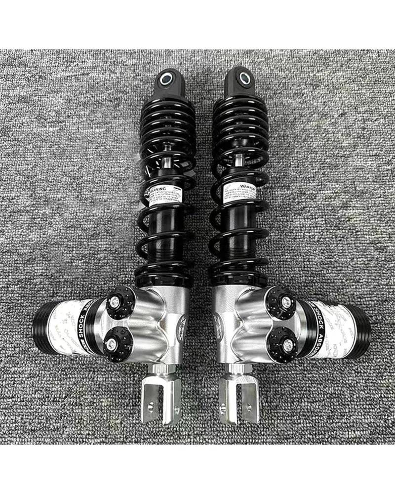Federbein Für Yamaha Für Xmax NMAX Aerox RSZ NIU Ninebot Scooter Dirt Bike ATV Quad 290/320mm Motorrad Invert Hinten Stoßdämpfer Suspension Stoßdämpfer Dämpfer(320MM Silver Black) von MNNZHG