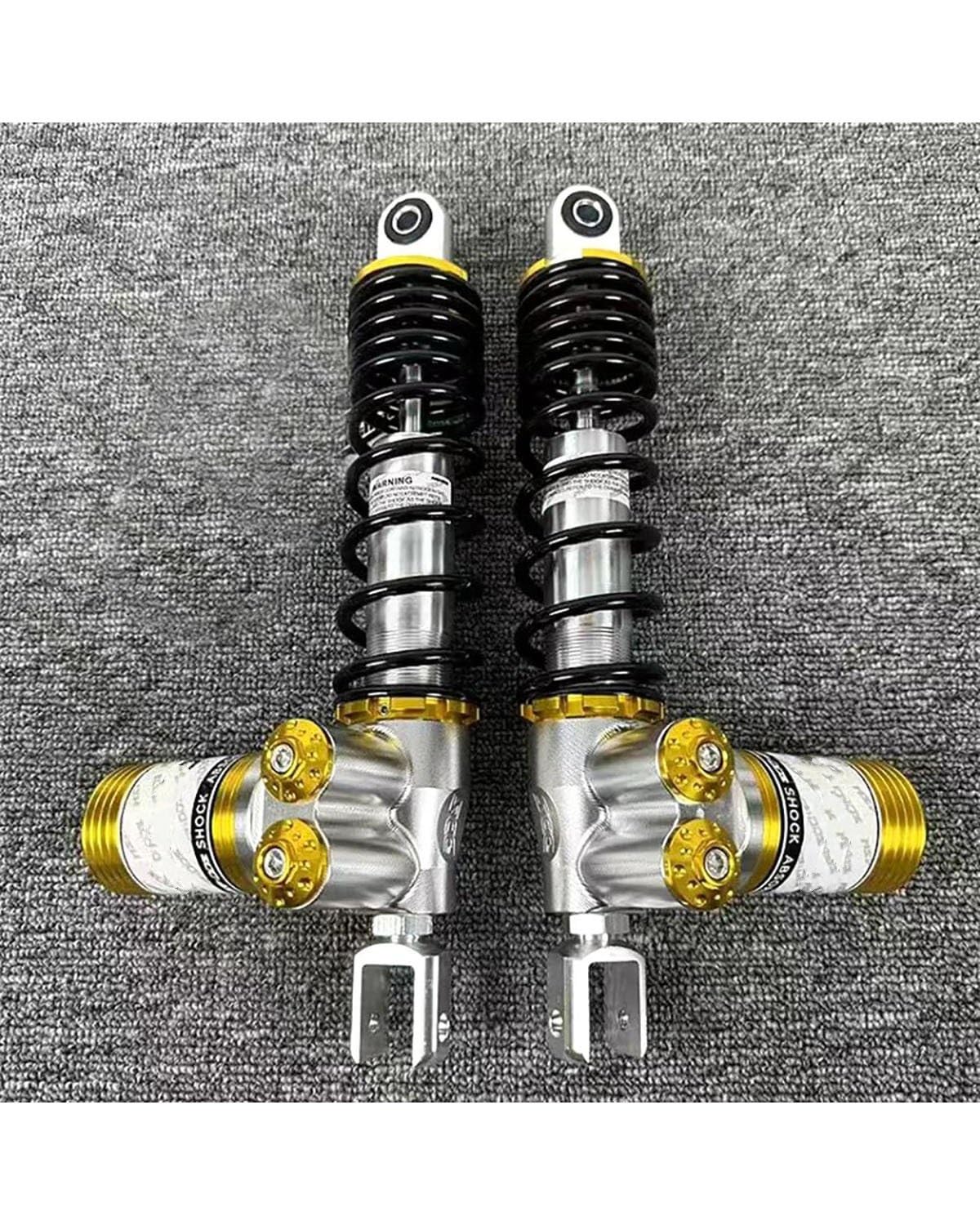 Federbein Für Yamaha Für Xmax NMAX Aerox RSZ NIU Ninebot Scooter Dirt Bike ATV Quad 290/320mm Motorrad Invert Hinten Stoßdämpfer Suspension Stoßdämpfer Dämpfer(320MM Silver golden) von MNNZHG