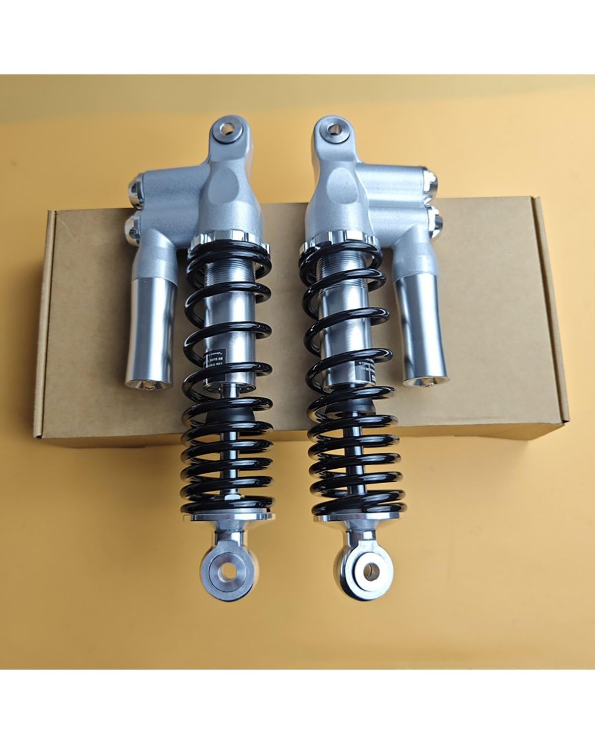Federbein Für Yamaha Roller BWS Nmax Für Xmax Aerox Gtr125 Pcx125150 RSZ NIU 320mm Motorrad Invert Stoßdämpfer Hinten Suspension Universal Stoßdämpfer Dämpfer(Silver-Gold) von MNNZHG