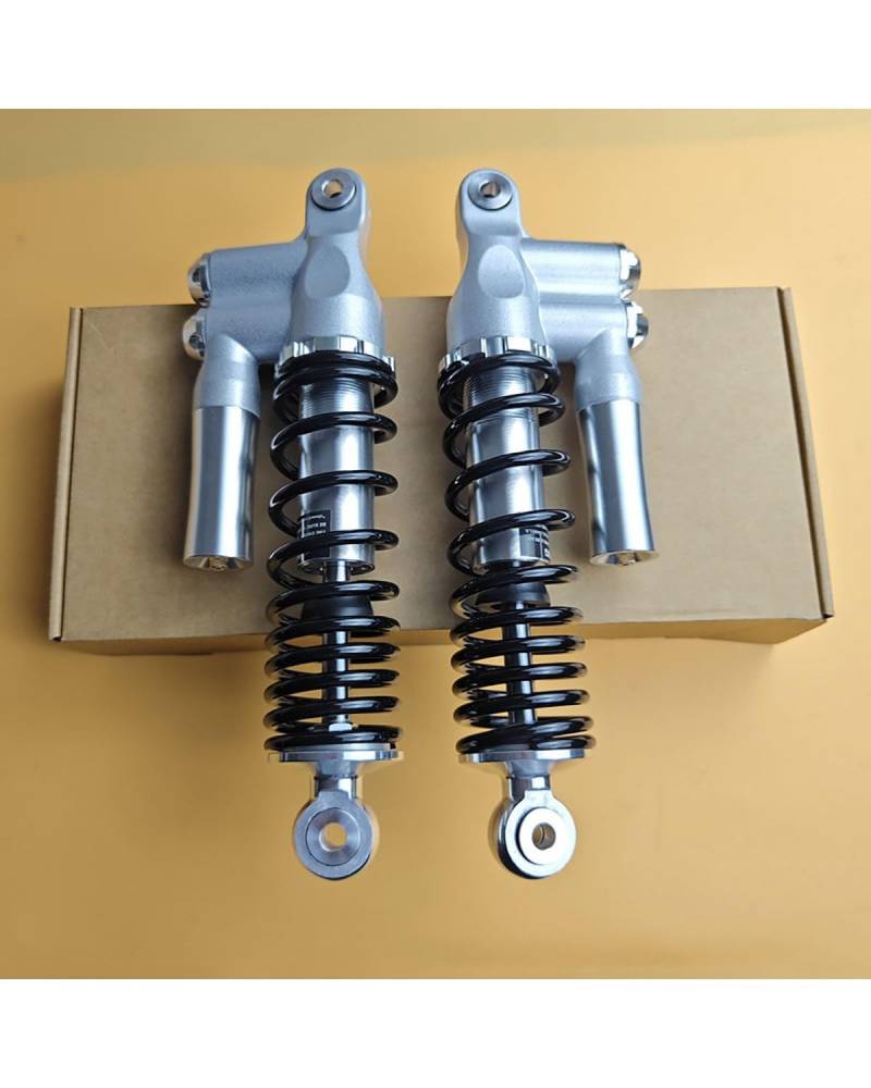 Federbein Für Yamaha Roller BWS Nmax Für Xmax Aerox Gtr125 Pcx125150 RSZ NIU 320mm Motorrad Invert Stoßdämpfer Hinten Suspension Universal Stoßdämpfer Dämpfer(Silver-Gold) von MNNZHG