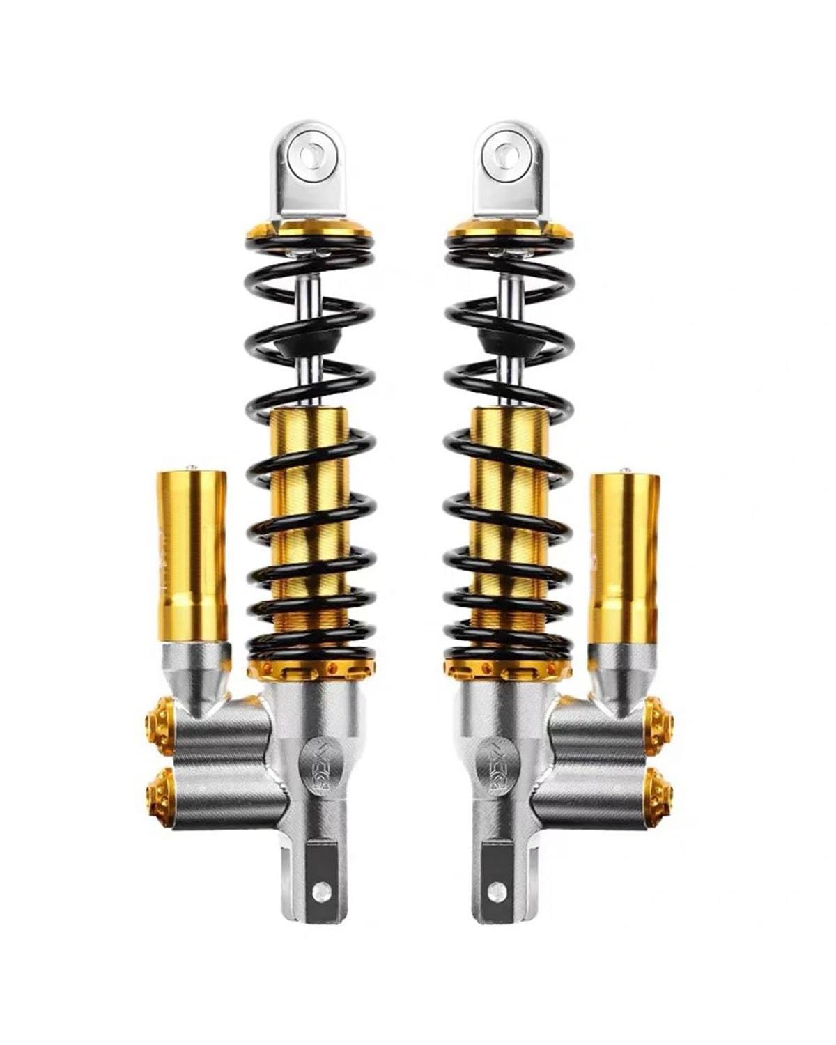 Federbein Für Yamaha Roller Nmax Aerox155 Nvx Für Xmax Pcx125 150 BWS RSZ NIU 290/320mm Motorrad Invert Hinten Stoßdämpfer Universal Stoßdämpfer Dämpfer(320mm Silver Gold) von MNNZHG