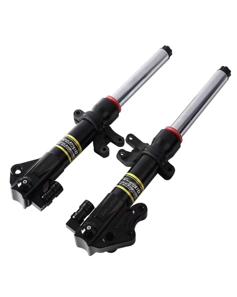 Federbein Universal 27 Core 370/400mm Für Yamaha Roller RSZ Jog Kraft NIU U + B Für M2 + 009 Ändern Motorrad Vorderradgabel Dämpfung Front Shock Stoßdämpfer Dämpfer(27-370mm Black) von MNNZHG
