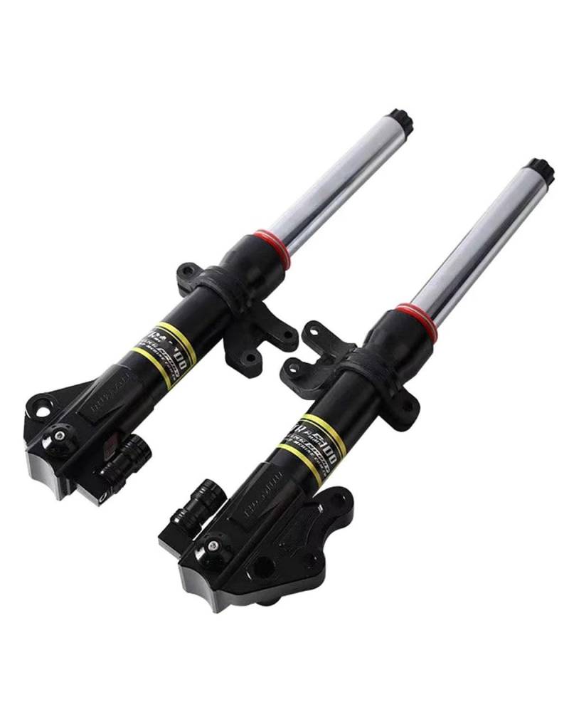 Federbein Universal 27 Core 370/400mm Für Yamaha Roller RSZ Jog Kraft NIU U + B Für M2 + 009 Ändern Motorrad Vorderradgabel Dämpfung Front Shock Stoßdämpfer Dämpfer(27-400mm Black) von MNNZHG