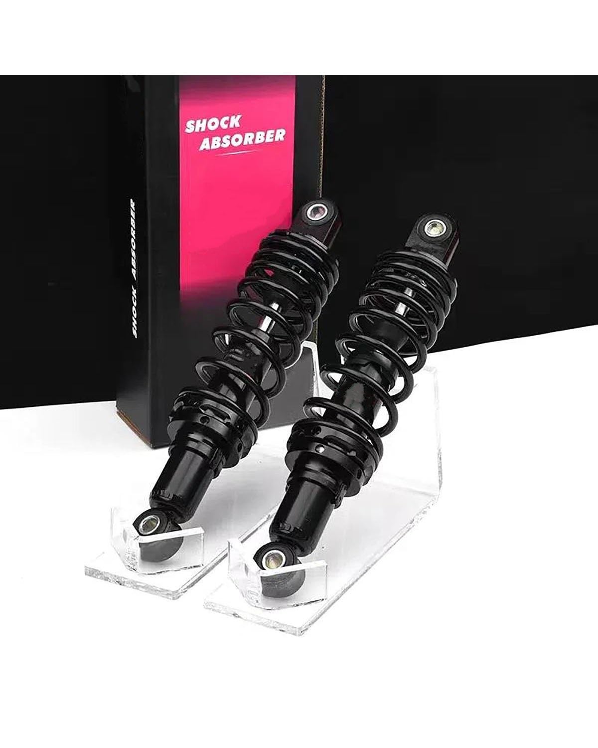 Federbein Universal Für Motorrad 270MM/300MM Einstellbare Druck Hinten Stoßdämpfer Hinten Frühling Stoßdämpfer Stoßdämpfer Dämpfer(Black,300MM) von MNNZHG