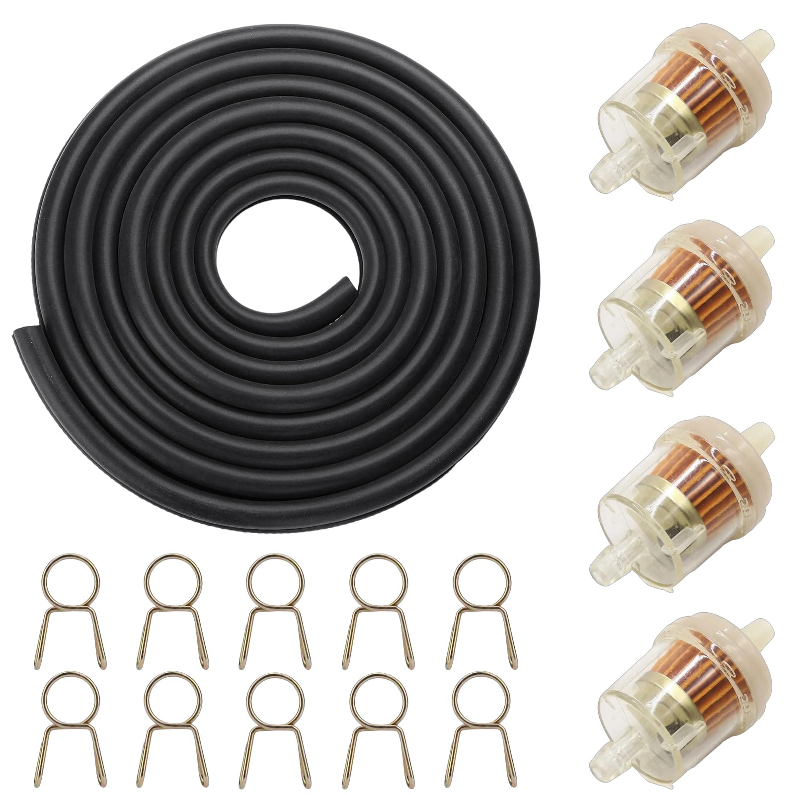 Benzinfilter, Benzinfilter Moped, Benzinschlauch Rasenmäher, 3M Benzinschlauch Kit Mit 4 Filtern Und 10 Schlauchschellen, Für Motorrad, Roller, Rasenmäher Und Auto Benzinfilter, Benzinfilter Moped, Benzinschlauch Rasenmäher, 3M Benzinschlauch Kit Mit 4 Filtern Und 10 Schlauchschellen, Für Motorrad, Roller, Rasenmäher Und Auto von MOAZIFI