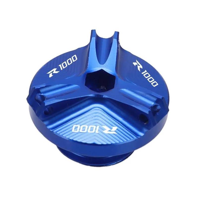 MOCALUX FÜR Suzuki GSX-R1000 2003-2020 Motorrad-Motorölfilterdeckel Ölstopfendeckel(Blau) von MOCALUX