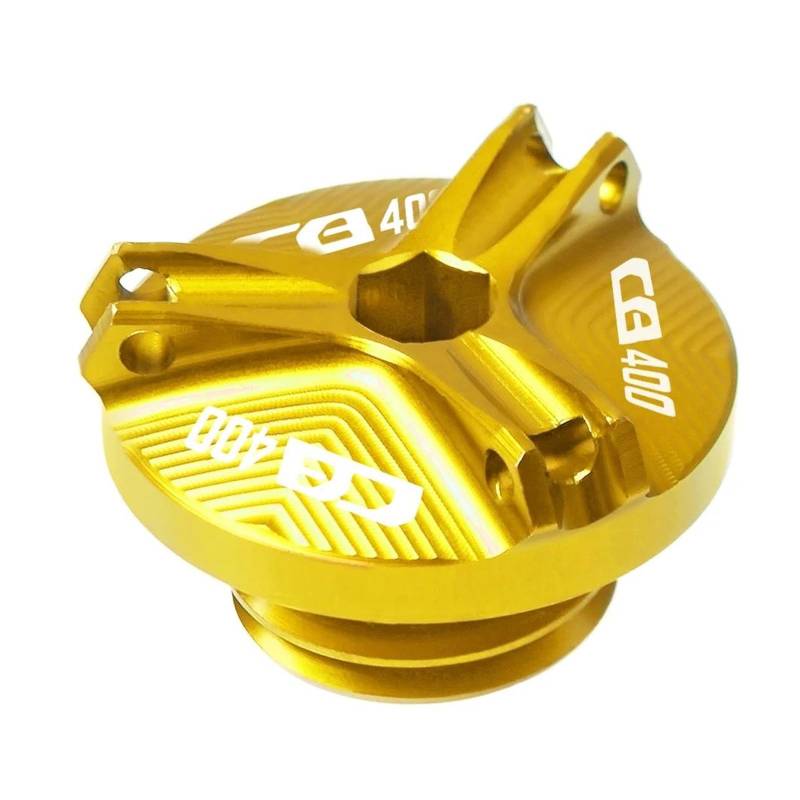 MOCALUX Für HON&DA CB400 1992-1998 Motorrad-Motorölablassschraube Ölwannenmutter Deckelstopfen(Gold) von MOCALUX