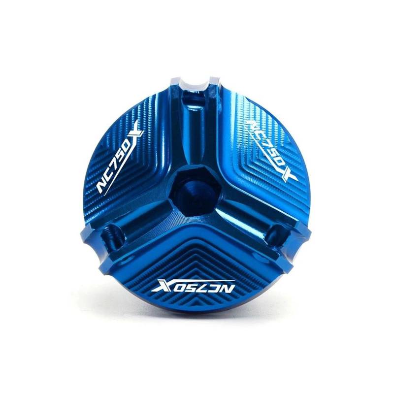 MOCALUX Für HON&DA NC750X NC750 X NC 750X 2017-2022 Motorrad Motor Öl Füllstoff Abdeckung Ablauf Stecker Mutter Tasse Öl Filter Kappe(Blau) von MOCALUX