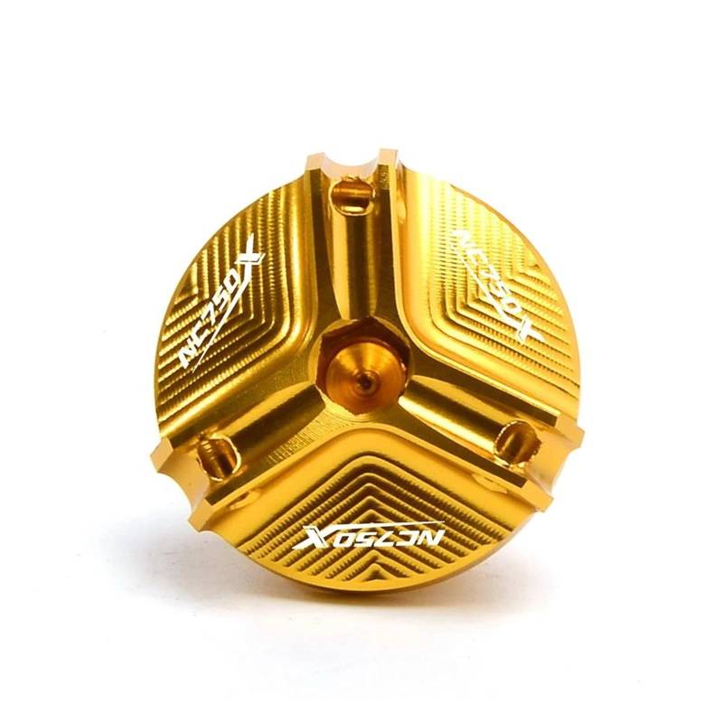 MOCALUX Für HON&DA NC750X NC750 X NC 750X 2017-2022 Motorrad Motor Öl Füllstoff Abdeckung Ablauf Stecker Mutter Tasse Öl Filter Kappe(Gold) von MOCALUX
