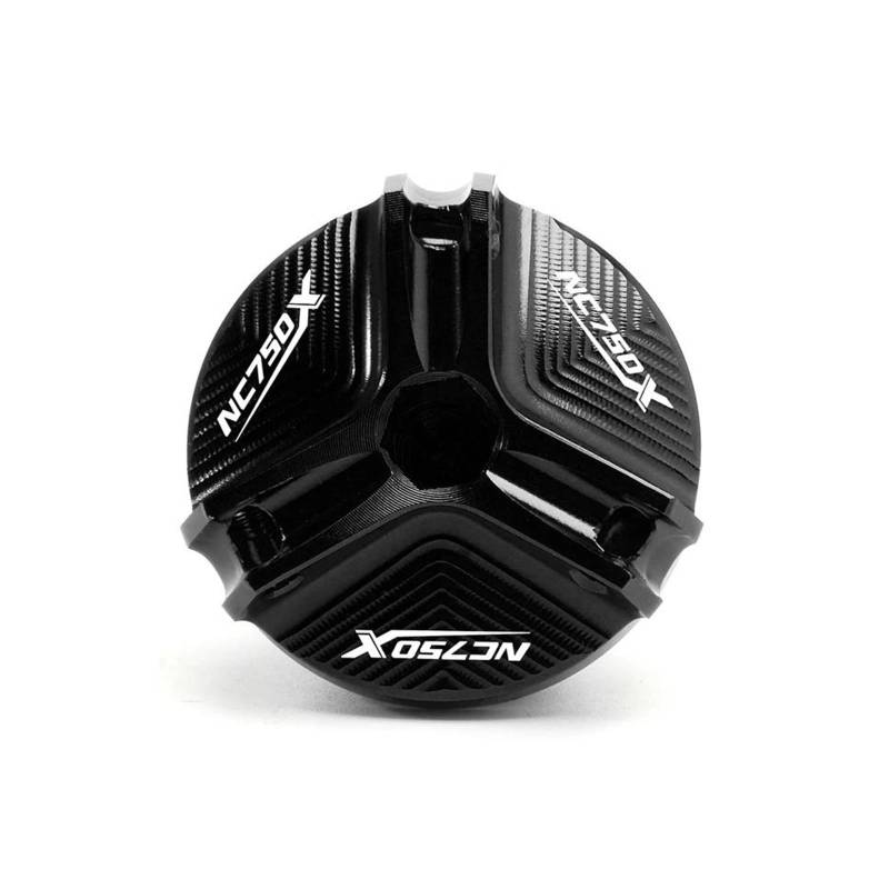 MOCALUX Für HON&DA NC750X NC750 X NC 750X 2017-2022 Motorrad Motor Öl Füllstoff Abdeckung Ablauf Stecker Mutter Tasse Öl Filter Kappe(Schwarz) von MOCALUX