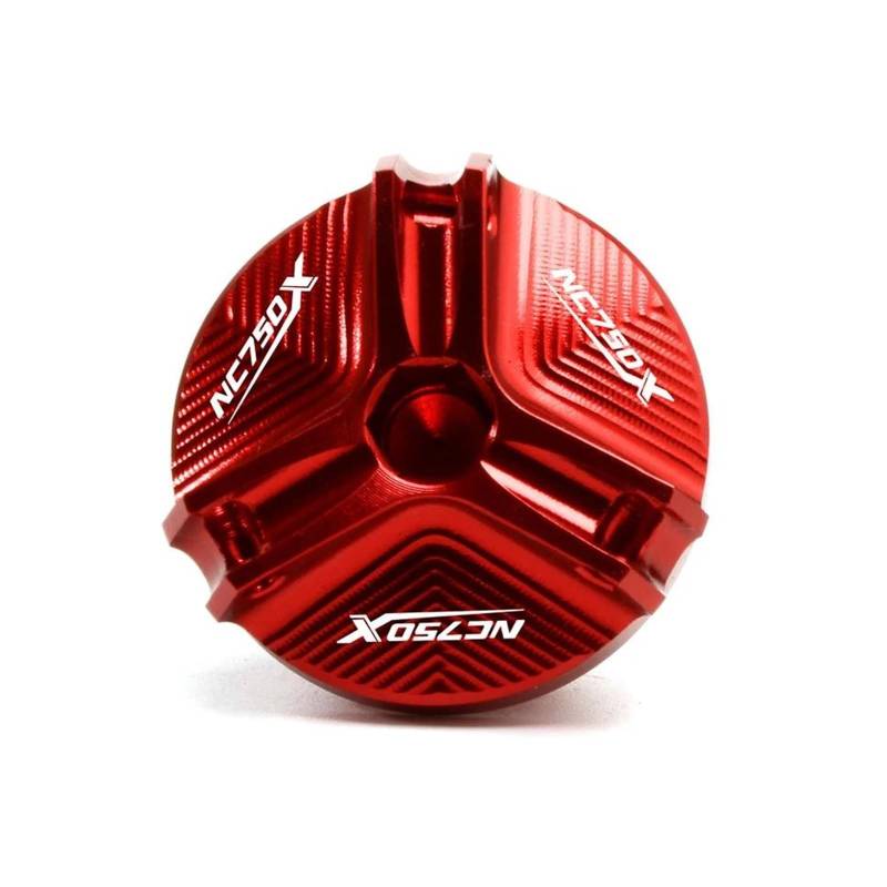 MOCALUX Für HON&DA NC750X NC750 X NC 750X 2017-2022 Motorrad Motor Öl Füllstoff Abdeckung Ablauf Stecker Mutter Tasse Öl Filter Kappe(rot) von MOCALUX