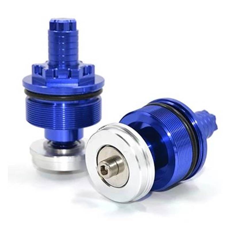 MOCALUX Für KA&WASAKI ER-4F 2011-2014 ER-6F 2006-2015 Motorrad Stoßdämpfer Vorne Schraube Gabel Abdeckung Vorspannung Einstellbare Gabel Bolzen(Blau) von MOCALUX