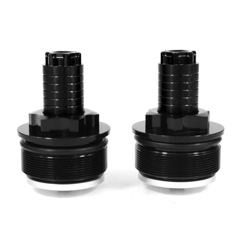 MOCALUX Für KA&WASAKI ZRX400 2004-2008 Motorrad Stoßdämpfer Vorne Schraube Gabel Abdeckung Vorspannung Einstellbare Gabel Bolzen(Schwarz) von MOCALUX