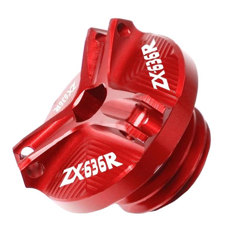 MOCALUX Für KA&WASAKI ZX 636R ZX-636R 2006 Motorrad-Motorölablassschraube Ölwannenmutterndeckel(rot) von MOCALUX