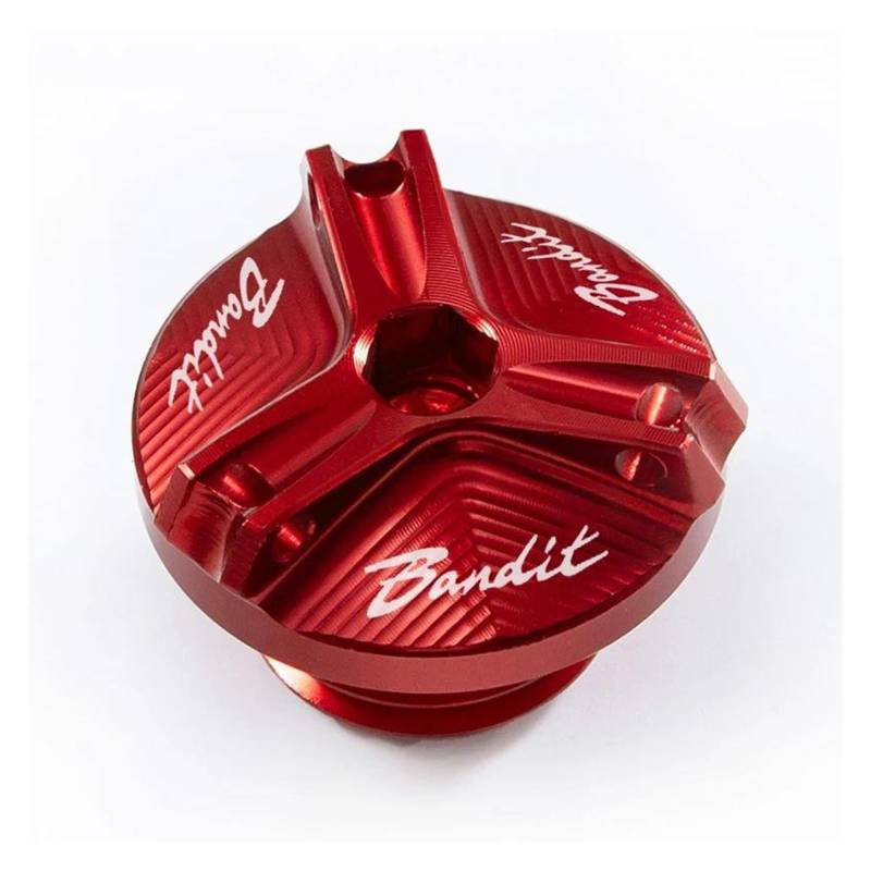 MOCALUX Für Suzuki Bandit 400 600 650 1200 1250 1250S Motorrad Motor Öl Kappe Schraube Tankdeckel(rot) von MOCALUX