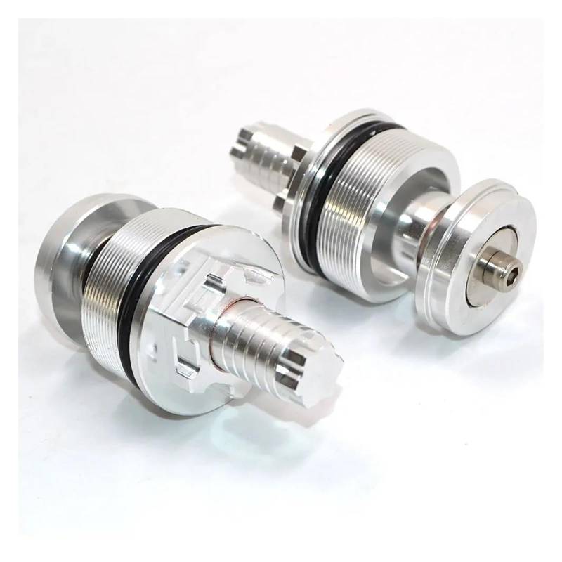 MOCALUX Für Suzuki Für Bandit GSF650 2005-2012 Motorrad Vorne Stoßdämpfer Schraube Abdeckung(Silber) von MOCALUX
