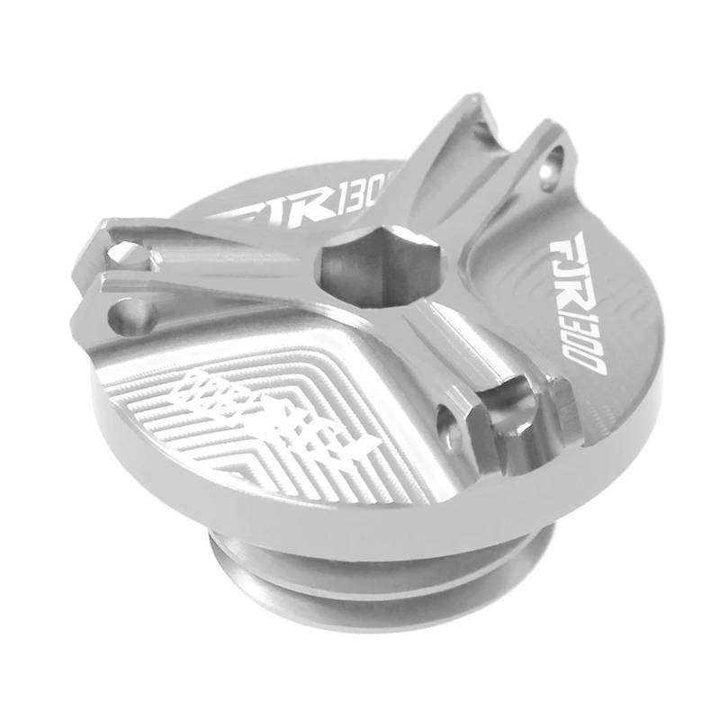 MOCALUX Für YA&MAHA FJR1300 FJR 130 2003-2008 Motorrad-Motoröl-Einfüllstutzendeckel(Silber) von MOCALUX
