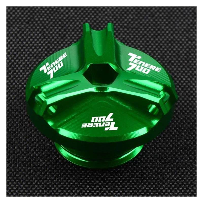 MOCALUX Für YA&MAHA FÜR TENERE 700 FÜR Tenere700 XTZ700 2019-2021 Motorrad Motoröl Filter Tasse Stecker Abdeckung Schraube(Grün) von MOCALUX