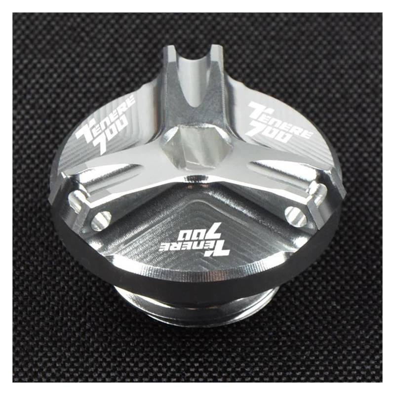 MOCALUX Für YA&MAHA FÜR TENERE 700 FÜR Tenere700 XTZ700 2019-2021 Motorrad Motoröl Filter Tasse Stecker Abdeckung Schraube(Silber) von MOCALUX