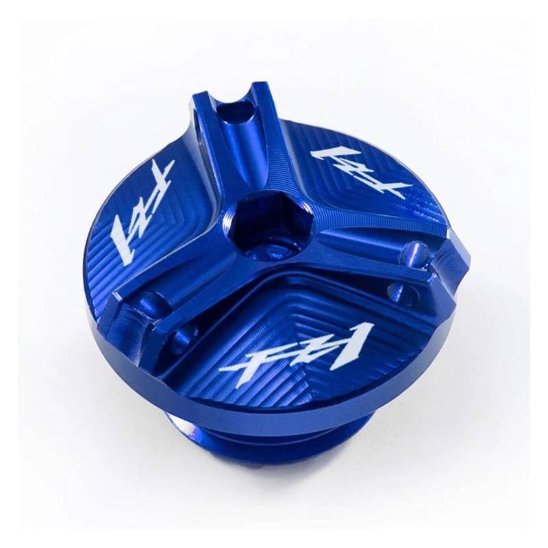 MOCALUX Für YA&MAHA FZ1 FZ 1 2006–2015 Motorrad-Frontbremsflüssigkeitsbehälter Tankdeckel und Motoröl-Einfülldeckel(Blau,Oil Filler Cap) von MOCALUX